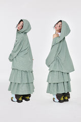 チェックラッフルスカート Green