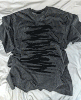 lettering brush drawing short sleeve T-shirt