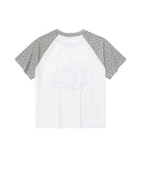 Wエンジェルキャッツラグラン半袖Tシャツ ホワイト(CV2FMFT546A)