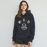 セイントオーバーフィット フーディー スウェット シャツ_Navy