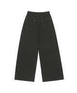 Rivet Parachute Wide Cotton Pants - KHAKI BROWN