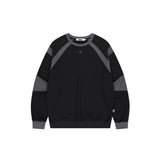 CONTRAST DETAILED SWEAT SHIRT [BLACK]
