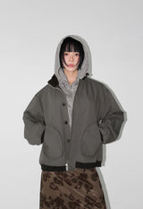 HIDDEN BUTTON TANKER JACKET