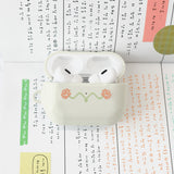 oab flower airpods case (ivory)