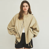 90s クラシック フィッシュテール ショート ボンバー ジャケット_Beige