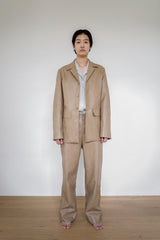 Faux leather jacket, Beige