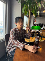 UNTITLED CHECK SHIRTS BROWN