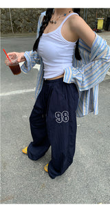 Number Navy Casual Banding Pants