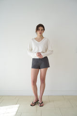 T/T Standard v-neck knit- ivory