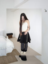 COTTON FLARE SKIRT (BLACK)