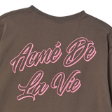 25SS アウトラインスクリプトロゴ半袖Tシャツ ココア