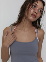 Layered Halter Top_Grey