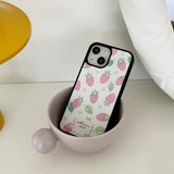 strawberry epoxy bumper case (white)