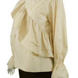 round frill blouse