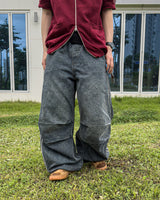 DRASLOW TRACK WIDE DENIM PANTS