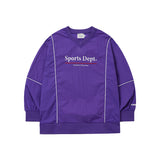 Sports Dept Logo Piping Nylon Pullover - Purple