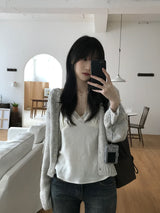 cable cardigan (2 colors)