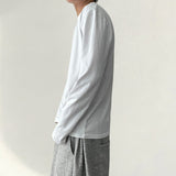 グナルデイリーベーシックプレインロングスリーブTシャツ