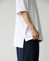 KP DEEP SLIT HALF TEE WH