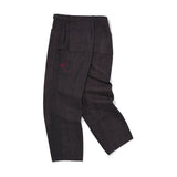 Indian double knee denim pants / Maroon black