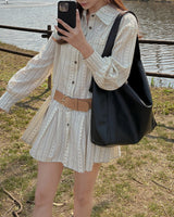 Dune Shirt Mini Dress (With Belt)