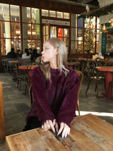 [Year-End Look Recommendation] Point Fingerhole Angora Fur Knit (4c)