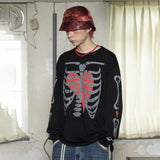 GT102 Heartbone Long Sleeve T-Shirt (BLACK)