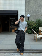 OSフックヘンリーネック半袖Tシャツ
