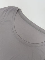 Ribbed Deep U-Neck Crop T-Shirt
