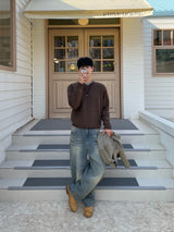 Soft V-Neck Knit (M, L / 4 Colors)
