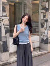 KJ Rib Basic Round Sleeveless (8color)