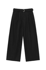 Detachable Belt Wide Leg Trousers