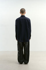 One Pocket Paper Work Shirt (Navy)