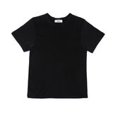 90's scallop stitch neck t-shirt (BLACK)