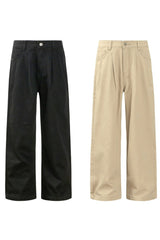 ウォッシュ加工ワイドワークパンツ