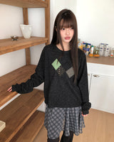 Choa Vintage Argyle Patch T-shirt