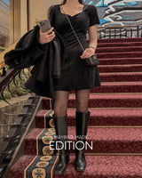 【MADE】Velvet mini dress