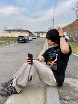 サンドウォッシングデニムバルーンパンツ 2C