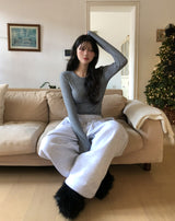 ムニウォームタッチボーダー長袖