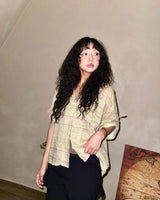 (2color) Ethnic Roll-Up Tab Sleeve Shirt