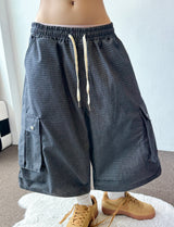 Nedi Cotton Multi Pocket Cargo Bermuda Shorts 2color