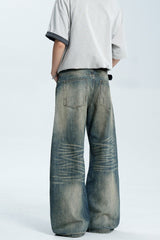 Ripped Washed Vintage Jeans