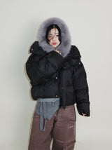 アウトストリングウィンターハイネックダックダウンパッド入りジャケット (Light Padded)