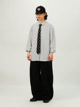 ST Basic Oxford Overfit Stripe Shirts