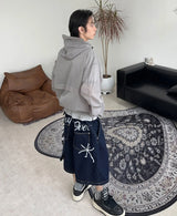 Foen Stitch Bermuda Denim Pants