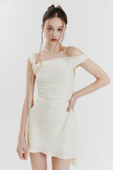 DEW COWL DRESS cream
