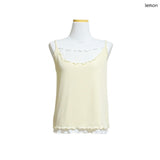 (2color) Wave Layered Ribbed Sleeveless Top