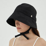 VA Curved Oval Metal Bonnet Hat / Black