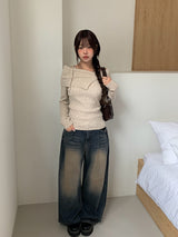 Buckle Leather Eyelet Daily Shoulder Bag
