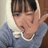 Pollang Smartphone Touch Hall Ribbed Finger Gloves